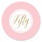 Big Dot of Happiness Chic 50th Birthday - Pink and Gold - Birthday Party Circle Sticker Labels - 24 Count